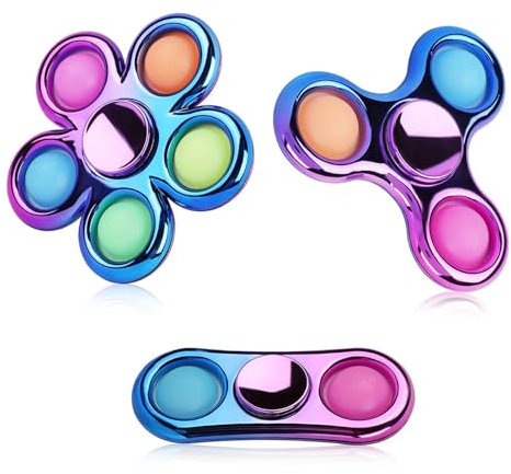 3er-Pack Pop-Fidget-Spinner, ideales Dekompressions-Fidget-Spielzeug for Erwachsene, Fidget-Spinner zur Linderung, Goodie-Bag-Füller, Rückgabegeschenke, Geburtstagsparty-Gastgeschenke, Klassenzimmer-P