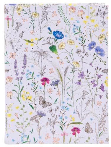 goldbuch 64575 Notizbuch A5 Summer Meadow, Kladde 15 x 22 x 2 cm, Zart-Lila | Hardcover Journal mit Kunstdruck-Motiv Wildblumen, 200 blanko Seiten, Papier 100 g/m² & Lesezeichen, Made in Germany