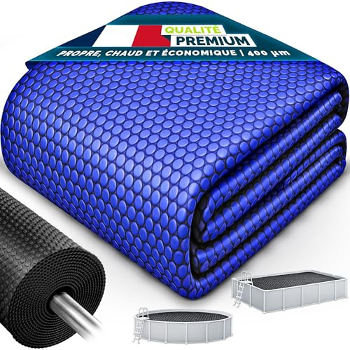tillvex® Lona Solar para Piscina de 400 µm, Rectangular, 800 x 400 cm, lámina Solar térmica, se Puede Cortar, Cubierta Solar, Cubierta Solar para Piscina para Calentar el Agua