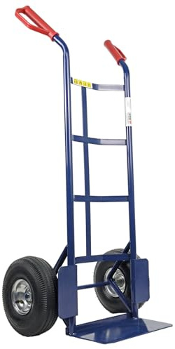 HBH Sackkarre 200kg Luftreifen TK200LU01 Transportkarre, blau, hochwertiges Luftrad Stahlfelge, kugelgelagert robuster Stahlrohrrahmen, Sicherheitsgriffe, ideal für Haus, Garten, Werkstatt & Umzug