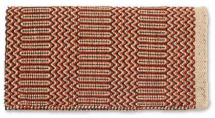 Mayatex Rust and Brown Double Weave 32x64 Acrylic Blend Saddle Blanket