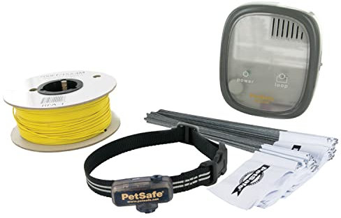 PetSafe - Clôture Anti-Fugue avec Fil pour Petit Chien avec Collier Imperméable - Sangle Réfléchissante - Facile à Installer