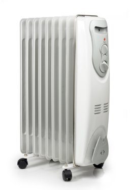 Tristar KA-5110 AElradiator 9 Rippen mit Thermostat Weiß lakiertes Metall