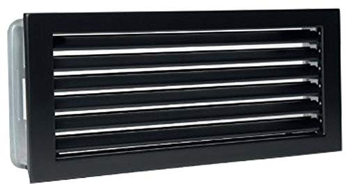 Kaltluftgitter 35x15 schwarz Lüftungsgitter Ofengitter