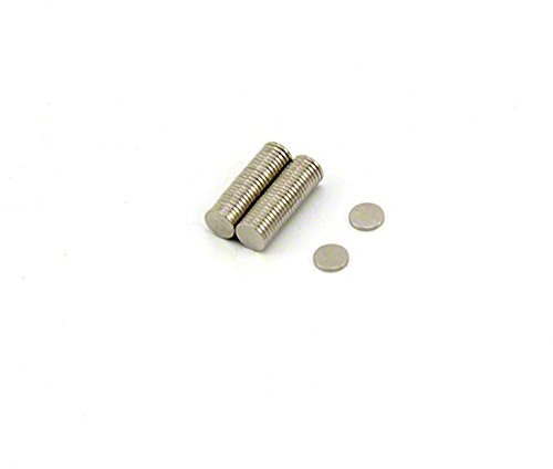 N42 Neodymium Magnet for Arts, Crafts, Model Making, DIY, Hobbies, Office and Home - 4mm dia x 0.5mm thick - 0.09kg Pull - Pack of 50