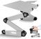 WorkEZ Adjustable Keyboard Stand for Desktop Computer - Riser for Desk and Mouse, Ergonomic Aluminum Tray and Shelf for Standing