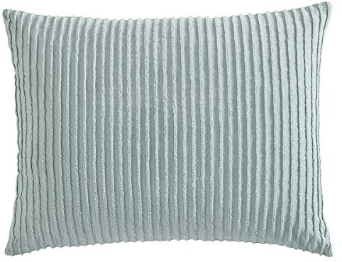 Beatrice Home Fashions Channel Chenille Standard Sham, Blue