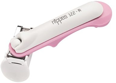nippes Baby Nagelknipser | Rosa | 8 cm Lang | Nagelknipser Baby | Mit abgerundeter Schnittfläche für die einfache Nagelpflege fürs Baby & Neugeborene | sanfte Edelstahlklinge, speziell für empfindliche kleine Fingernägel und Zehennägel