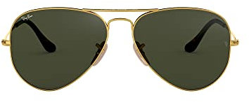 Ray-Ban Aviator Large Metal, Gafas de sol para Hombre, Dorado (Green Classic), 58