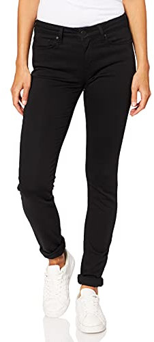 Mavi Damen Skinny Skinny Jeans (enganliegendes Bein) Adriana 10728, Gr. W24/L30 (Herstellergröße: 24/30), Schwarz (Double Black STR 14500)