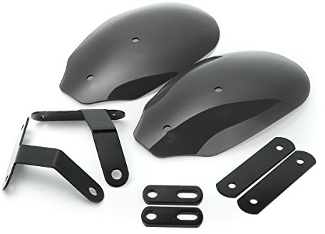 Alamor Motorrad Hand Protektoren Lenker Protektoren für H-AR-le-y XL 883 1200 Dyna Road King - Schwarz
