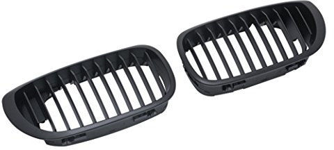 Kühler- Sport- Front- Rippen- Grill Schwarz Matt Eintragungsfrei Set