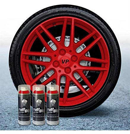 Pack Jantes Vinyle Liquide Full Dip 3 Sprays Rouge