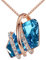 Leafael Wunschstein Halskette Damen, Halsketten für Frauen mit Geburtsstein Kristalle, Schmuck für Frauen mit Geschenk-Box, Allergie-frei Geburtsstein kette damen, Anhänger Silber-Ton oder Rose Gold
