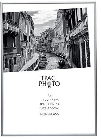 Hampton Frames ALUMINIUM Poster Certificate Photo Frame Silver A4 (21x29.7cm)ALI9A4NG