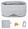 100% Modal Baumwolle Schlafmaske Premium Augenmaske große Schlafmaske Nachtmaske mit verstellbarem Klettverschluss für Männer und Frauen, super weich und bequem für Nachtschlaf und Reisen, Hellgrau