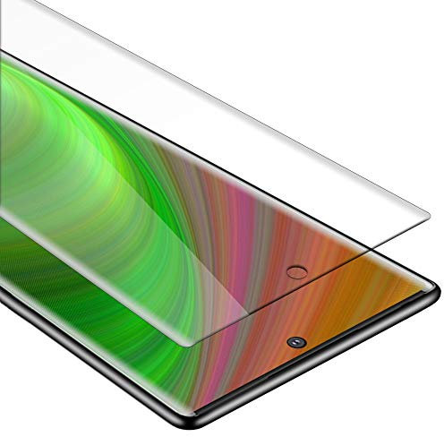 Cadorabo Panzer Schutz Glas für Samsung Galaxy NOTE 10 PLUS - Schutzfolie in Ultra-Klar Hüllen freundlich - Gehärtetes (Tempered) Glas Dipslayschutz Folie in 9H Härte Anti Kratzer