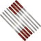 SDMAX Long BBQ Barbecue Skewers Wooden Handle, Grilling Kebab Flat Reusable Skewers, Metal Skewer Sticks for BBQ, Cocktail, Shish Kabab, Party Essentials, 58CM Long (Pack of 8)