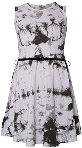 A2Z 4 Kids Girls Skater Party Dress with Free Belt Age 2-13 Years