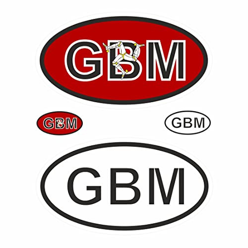 BIKE-label Länderkennzeichen Aufkleber 2D Isle of Man für Auto Motorrad Tür Camper Sticker X400021VA