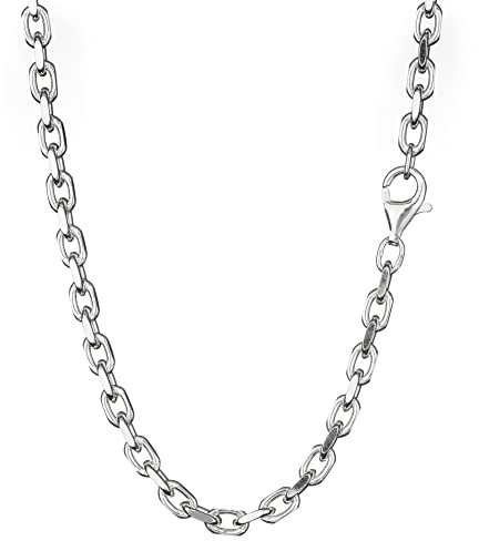 NKlaus 40cm Ankerkette 925 Silber elegante Halskette Breite: 3,7mm Collier 16,88g schwer 4473