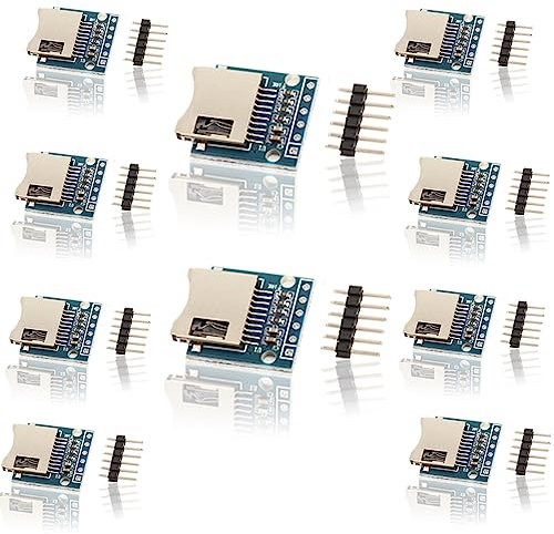 10 x Micro SD SDHC TF Kartenadapter Reader Modul mit SPI Schnittstelle Level Conversion Chip kompatibel für Arduino Raspberry PI