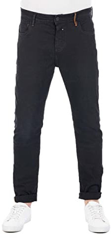 riverso Jeans Herren Stretch Tapered Fit RIVToni Jeanshose Hose Denim, Farbe:Black Denim (B122), Größe:30W / 34L