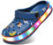 VIYEAR Kinder Jungen Mädchen LED Clogs Süße leichte Sommer Hausschuhe Garden Beach Sandalen, 26 EU, Blauer Astronaut