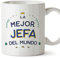 MUGFFINS Tazas para JEFA mujer - En Español - Mejor del Mundo - 11 oz / 330 ml - Regalo original y divertido