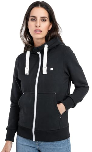 DEPROC-Active Damen Sweatjacke mit Kapuze Kapuzenjacke Zip Fleecejacke Windbreaker Hoodie mit Reißverschluss Finjacmyk Kapuzenpullover