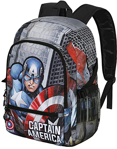 Captain America Defender-FAN Fight Rucksack 2.0, Schwarz