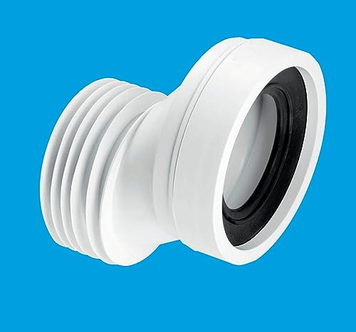 WC-CON4A 40MM Offset WC PAN Connector White 110MM, Pack of 1