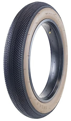 MAKELEN Fat Bike Tire 26x4 E-Bike Tire Compatible Replacement Bicycle Tire for Mountain Snow and Beach Bike Brown Side Wall