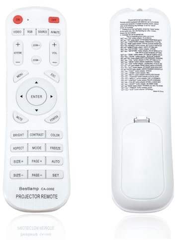 Universal Projector Remote Control for Acer BenQ Dell Eiki Epson Fujitsu Hitachi Infocus Mitsubishi NEC Optoma Toshiba Sharp Sanyo Sony Viewsonic Panasonic