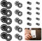 QESSUVNC 120 Paare Druckknöpfe Schwarz Kunststoff Knopf Transparente Druckknopf Annähen Unsichtbare Druckknöpfe zum Annähen für DIY Kleidung Knöpfe, 8.5mm, 10mm, 18mm, 25mm