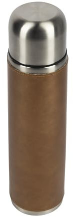 BERGNER - Thermische Wasserflasche aus Edelstahl, Schwarz, Fassungsvermögen 1 Liter - Auslaufsicher - Absolut hygienisch - Fallwiderstand - Temperaturbeständig
