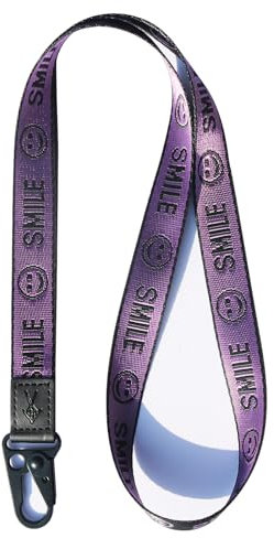 TOOLIN Halsriemen Schlüsselbund für Frauen und Männer,Lanyard für Schlüssel,ID Card Holde,Brieftaschen und Ausweishalter (Lächeln-Lila)
