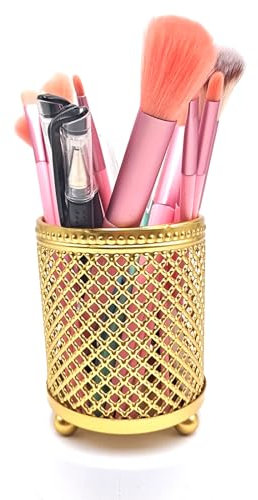 Qtuie Stiftehalter Metall Stifteköcher Stifthalter Rund aus Drahtmetall Schreibtisch Stifte Organizer Stiftebecher Tisch-Organizer Pen Holder Halter für Stifte und Bleistifte Büro Schule Klein