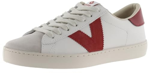 victoria Low-Top Unisex Berlin Leder & Kontrast-Teile & Spaltleder-Zehe 1126142 für Erwachsene Carmin 38