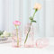 BlogBlog Lot de 3 vases en verre pour fleurs – Petits vases en verre pour décoration, salon, table à manger, fête de mariage, événements, décoration d'intérieur, arrangements floraux (rose, 3 pièces)