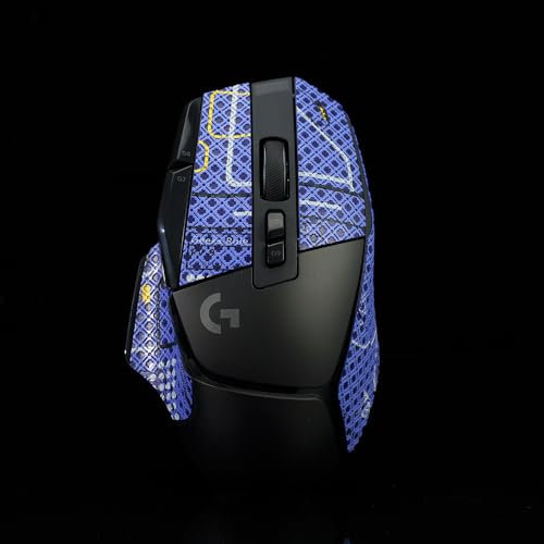 Ruban adhésif pour souris compatible avec Logitech G502 X Lightspeed sans fil/filaire/G502 X Plus - Autocollant pour souris de jeu - Motif lézard - Antidérapant - Prédécoupé - Bleu foncé - 0,4 mm