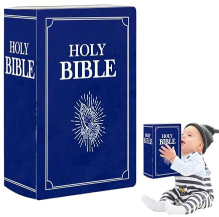 Generisch Heilige Bibel-Kissen, Heilige Bibel-Buch-Kissen - Bibel gefülltes Kissen | Glaube-Bibel-Kissen, Buch-Plüsch, der Sich öffnen lässt, bequemes Bibel-Kissen, Buch-förmiges Bibelvers-Kissen