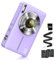Digitalkamera Fotoapparat 44MP FHD 1080p Fotokamera mit 32G Karte Digital Kamera mit Batterie Einfache Tragbare 16X Digitalzoom Digitalkamera für Kinder Teenager Student Senioren Anfänger(Lila)