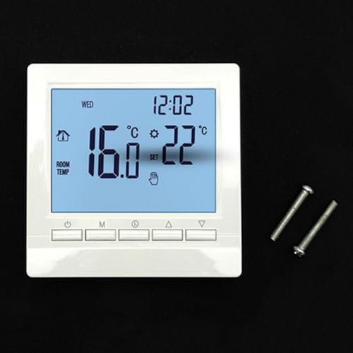 Termostato per riscaldamento a pavimento, termostato intelligente con funzione programmabile, tipo caldaia a parete, termostato intelligente per riscaldamento a pavimento, controllo della temperatura