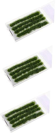 HANABASS 3 Kisten Kunstrasen Zimmerpflanze Teppiche Statisches Grasbüschelmodell Minigras Zum Basteln Künstlicher Mini-Rasen Grasteppich Grasbüschel-Modell Draussen Rasenteppich Plastik