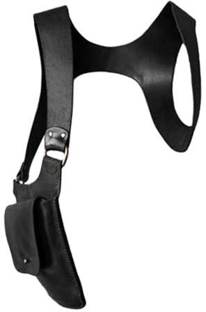 ANSNOW Versteckte Unterarm-Umhängetasche Aus Pu-Leder, Mehrzweck-Schultergeldbörse Für Frauen Und Männer, Versteckter Rucksack Für Mittelalterliche Partyeinkäufe/Schwarz