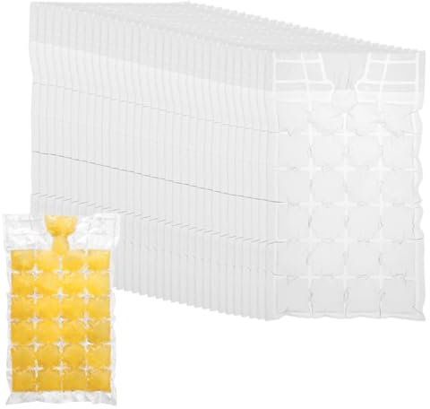 Disposable Ice Cube Bags, 30 Pack 720 Pieces Ice Cube Bags, Self-Sealing Ice Cube Bags, Stackable Easy Release Ice Cube Mold Trays, for Cocktail Food Wine Homemade Drink, Transparent