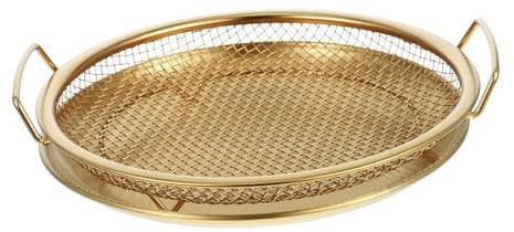 Hoement 1Set Stainless Steel Oil Filter Drain Tray Mesh Strainer for Oil Draining for Fried Foods and Vegetables Easy to Clean Cooking Tool