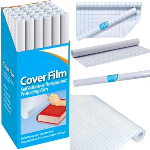 citystores® TG 33cm x 1m Clear Adhesive Film Roll Transparent Self-Adhesive Vinyl Wrap for Crafts, DIY Projects, Furniture Protection & Home Use