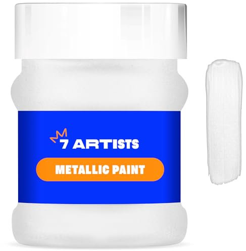7 Artists Peinture Acrylique Blanche 230 ml | Iridescent | Perlescente | Blanc | Metallique